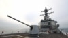 美国海军阿利·伯克级导弹驱逐舰约翰·菲恩(USS John Finn)当地时间2024年3月5日航经台湾海峡。（取自美国第七舰队X帐号)