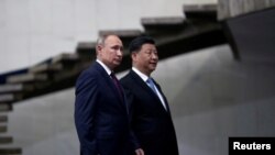 俄罗斯总统普京与中国国家主席习近平(资料照片)