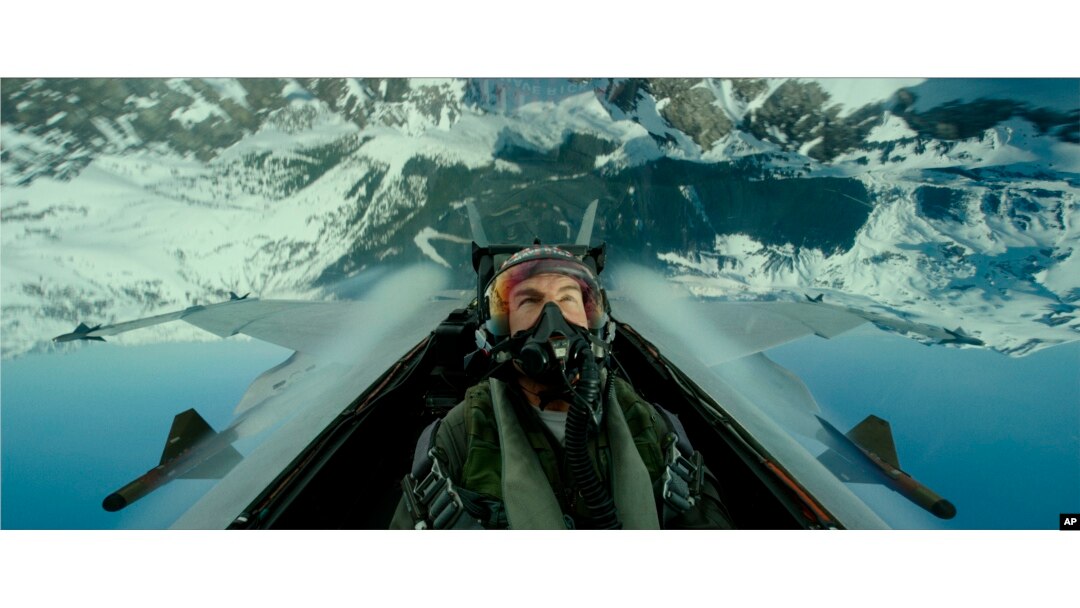 Tom Cruise nan yon sen film 'Top Gun: Maverick" Paramount Pictures.