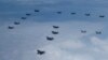 韩国空军发布的照片显示美韩空军举行联合军演。（2022年6月7日）