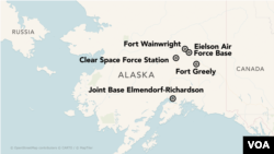 MAP: US Military bases in Alaska