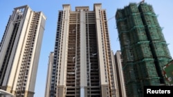 资料照：恒大集团在江苏省苏州太仓的一个建筑工地（2021年9月23日）