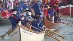 Venice Carnival Welcomes Visitors With Boat Parade