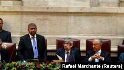 Presidente angolano, João Lourenço, no Parlamento português, em Lisboa. 22 de Novembro
