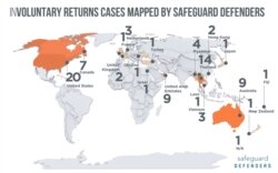 人权组织保护卫士分析的非自愿回国案例。（照片源于保护卫士官网）