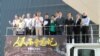2019年4月17日立法会民主党议员站上刚启动的六四晚会宣传车 