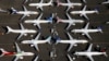 2019年7月1日西雅图波音机场停飞的波音737 Max飞机。
