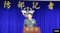 台湾国防部发言人罗绍和少将 （美国之音李逸华摄）