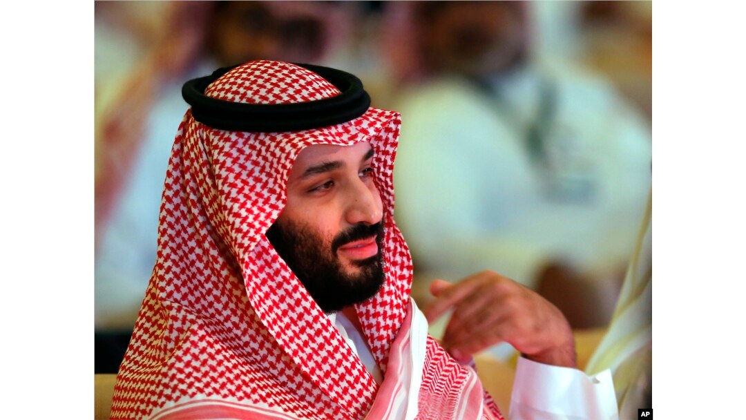 FILE - Saudi Crown Prince Mohammed bin Salman attends the second day of the Future Investment Initiative conference, in Riyadh, Saudi Arabia.