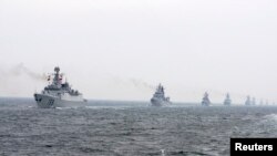 中国海军舰船参加国际海上阅兵（资料图）