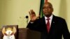 South African President Jacob Zuma gestures as he addresses the nation and press at the government's Union Buildings in Pretoria, South Africa, Feb. 14, 2018.
