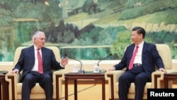 中国国家主席习近平与美国国务卿蒂勒森举行会晤（2017年3月19日）